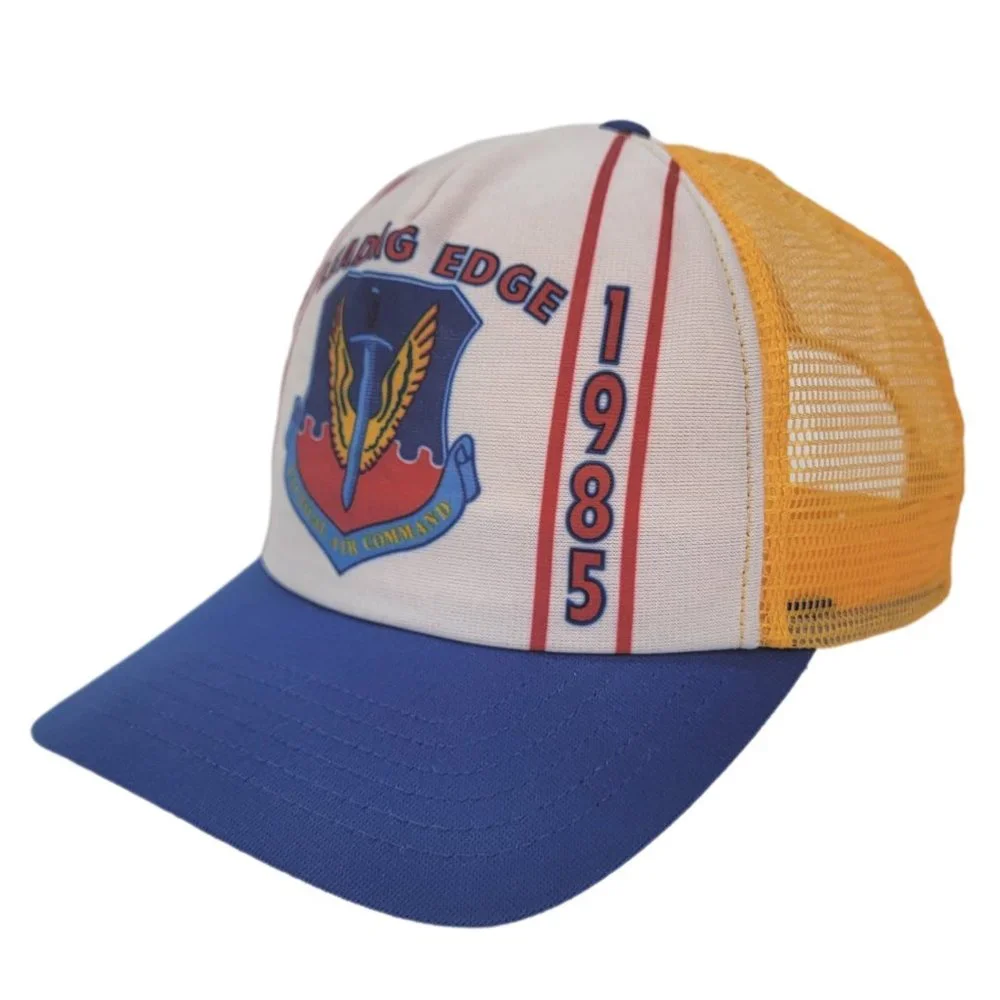 Vintage 80s USAF‎ Tactical Air Command Hat 1985 Air Force Snapback Mesh Trucker